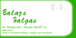 balazs halgas business card